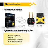 Car Key Programmer Kit for Add 2 Keys and Uncut Blade H Chip Car Key Replacement for Toyota RAV4 LE/RAV4 XLE/Highlander LE/Tundra with FCC: GQ4-52T